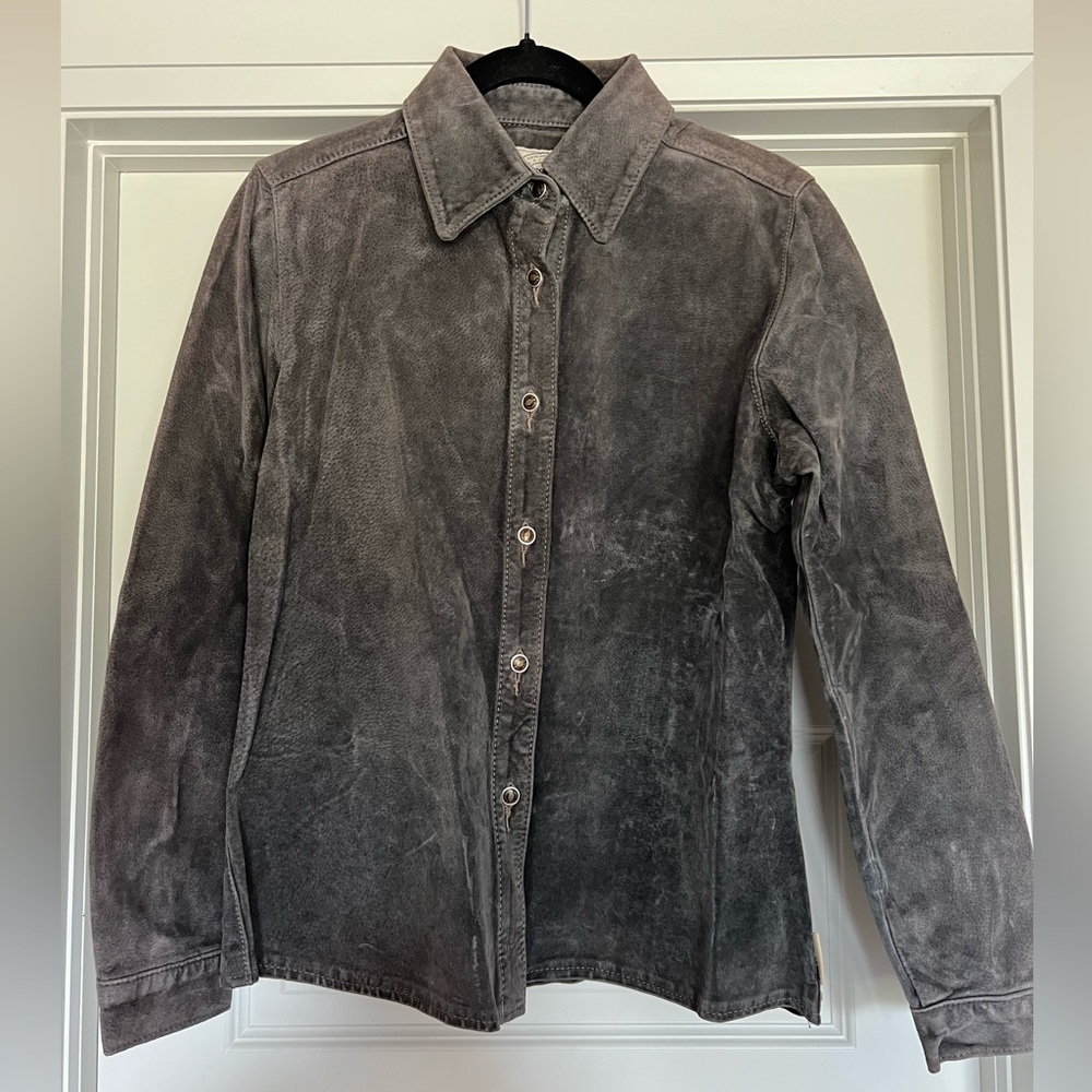Suede Button Up Shirt